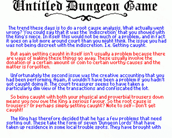 Untitled Dungeon Game Screenshot 7 (BBC B/B+/Master 128)