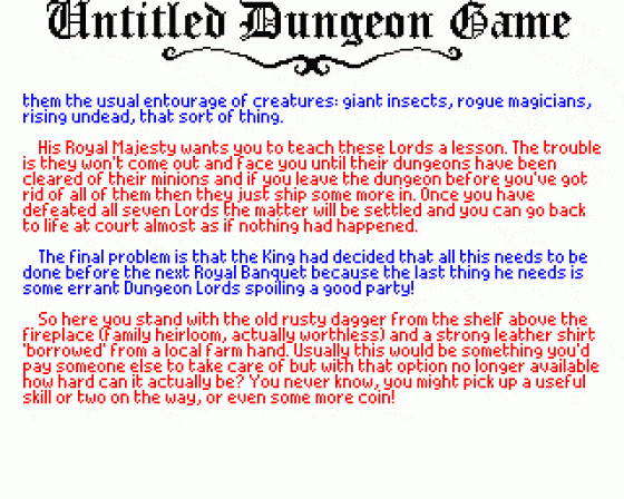 Untitled Dungeon Game Screenshot 8 (BBC B/B+/Master 128)