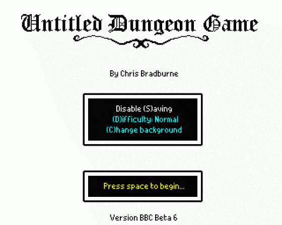 Untitled Dungeon Game Screenshot 15 (BBC B/B+/Master 128)