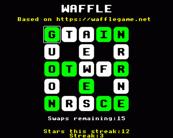 Waffle Screenshot 6 (BBC B/B+/Master 128)