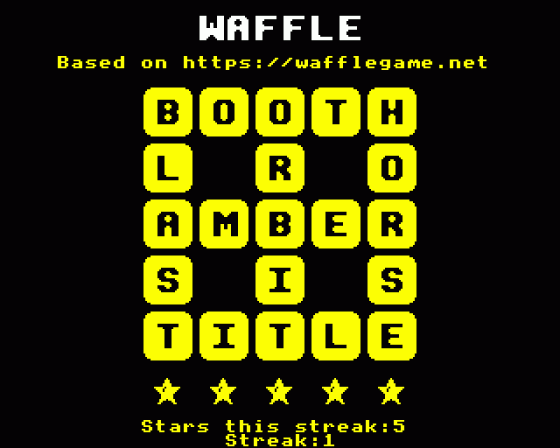 Waffle Screenshot 9 (BBC B/B+/Master 128)