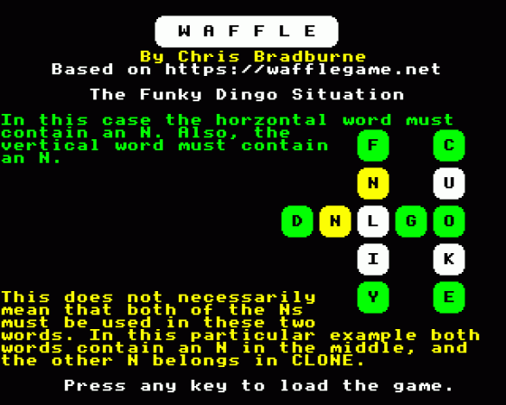 Waffle Screenshot 13 (BBC B/B+/Master 128)