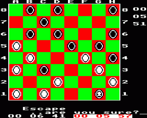 Draughts Screenshot 5 (BBC Model B)