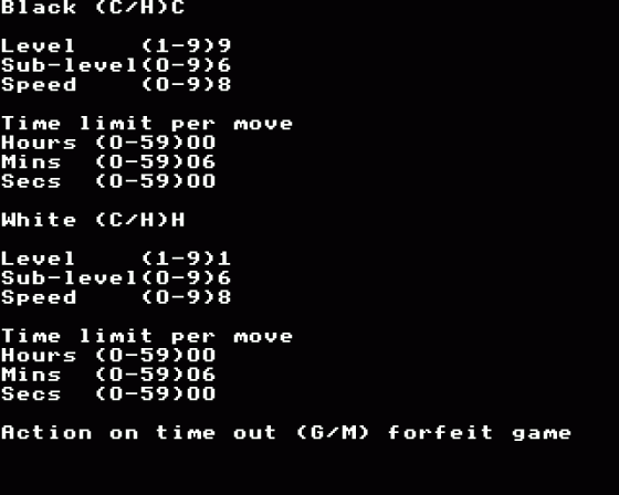 Draughts Screenshot 7 (BBC Model B)