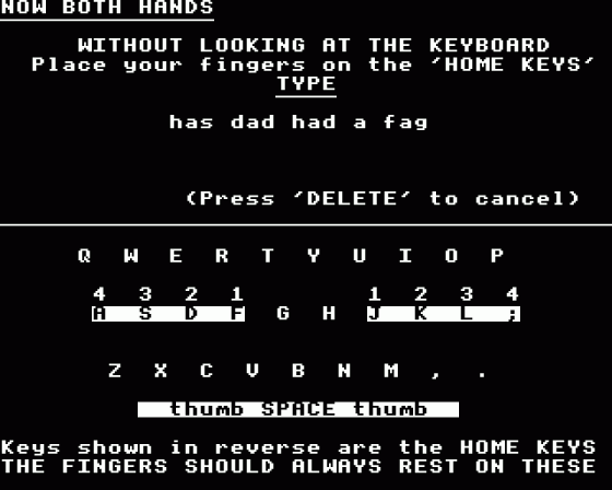 Typing Tutor For Wordwise Plus Screenshot 5 (BBC Model B)