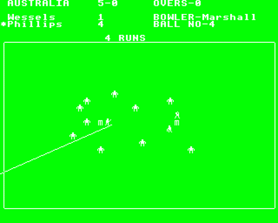 Test Match Screenshot 13 (BBC Model B)