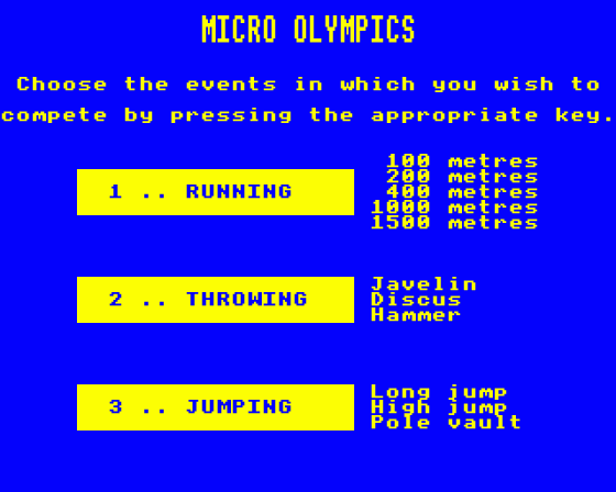 Micro Olympics