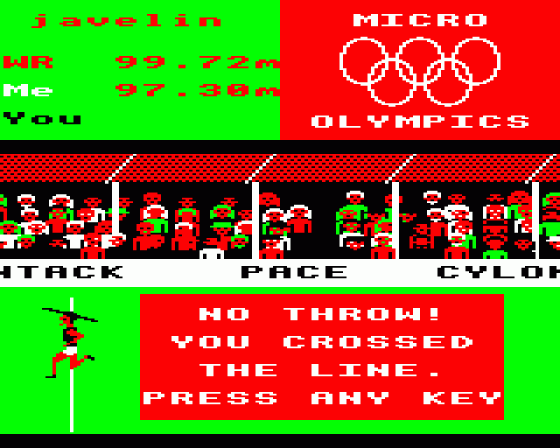 Micro Olympics Screenshot 13 (BBC Model B)