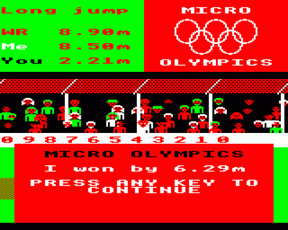 Micro Olympics Screenshot 18 (BBC Model B)