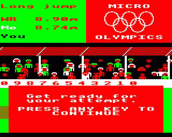 Micro Olympics Screenshot 19 (BBC Model B)