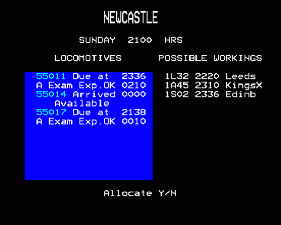 Deltic Fleet Manager Screenshot 5 (BBC Model B)