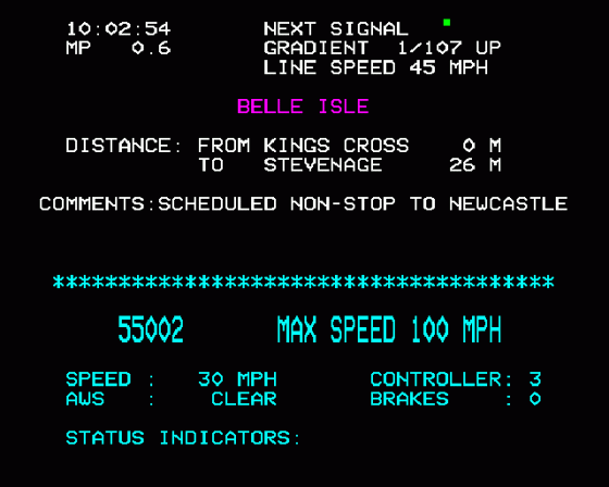 Flying Scotsman Screenshot 6 (BBC Model B)