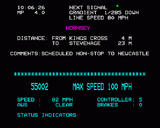 Flying Scotsman Screenshot 10 (BBC Model B)