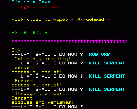 Arrow Of Death Part 1 Screenshot 7 (BBC Model B)