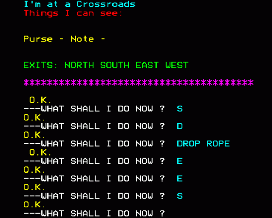 Arrow Of Death Part 1 Screenshot 8 (BBC Model B)