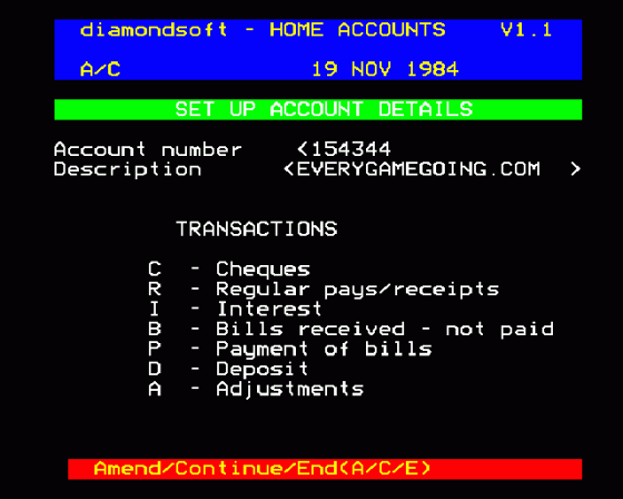 Home Accounts