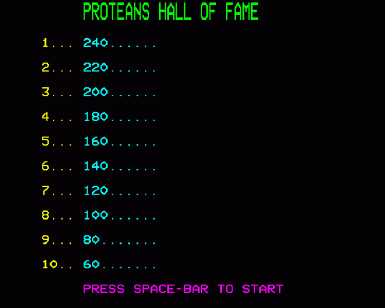 Proteanse Screenshot 8 (BBC Model B)