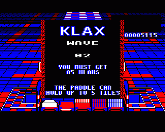 Klax Screenshot 22 (BBC B/B+/Master 128)