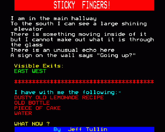 Sticky Fingers Screenshot 8 (BBC Model B)