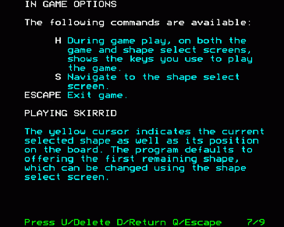 Skirrid: The Shapes Game Screenshot 11 (BBC B/B+/Master 128)