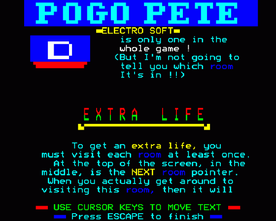 Pogo Pete Screenshot 16 (BBC Model B)