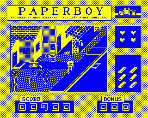 Paperboy Screenshot 7 (BBC Model B)