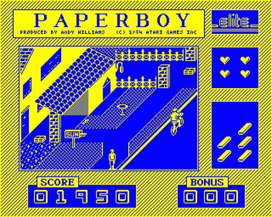 Paperboy Screenshot 15 (BBC Model B)