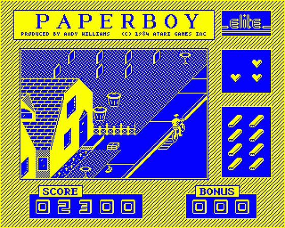 Paperboy Screenshot 16 (BBC Model B)