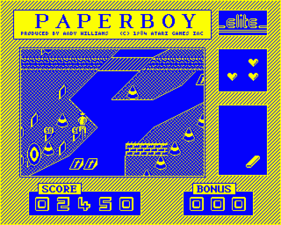 Paperboy Screenshot 18 (BBC Model B)