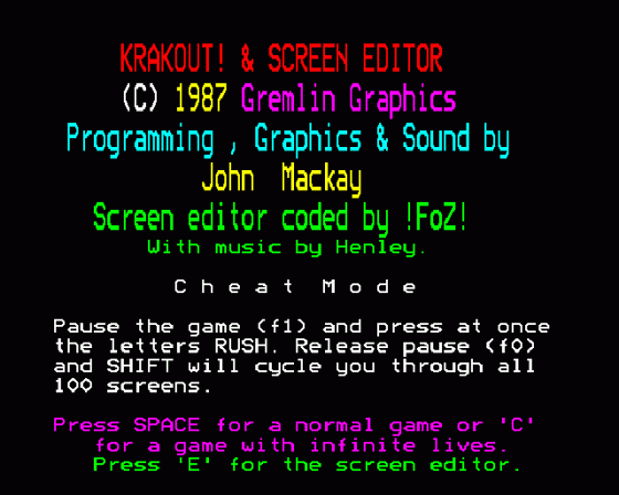 Krakout Screen Designer