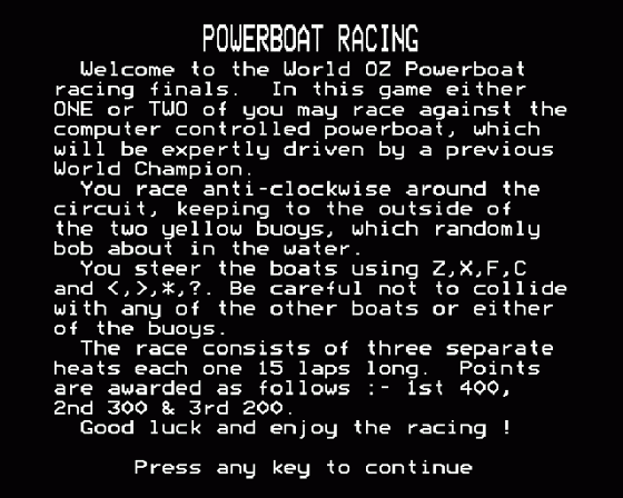 Powerboat Race