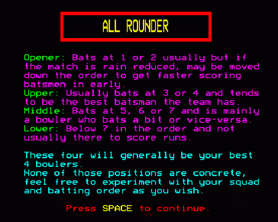 All Rounder Screenshot 9 (BBC B/B+/Master 128)