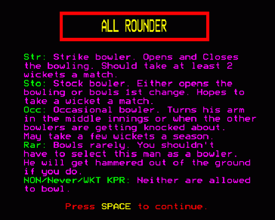 All Rounder Screenshot 10 (BBC B/B+/Master 128)