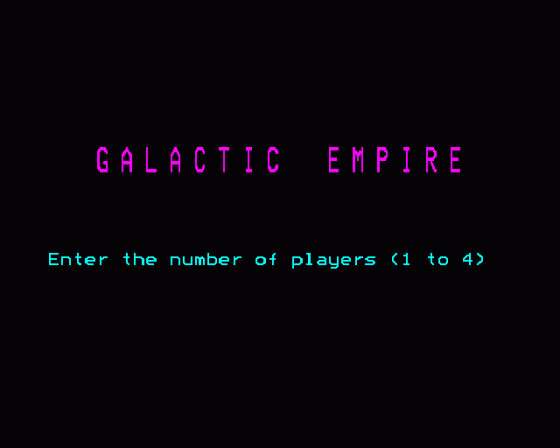 Galactic Empire Screenshot 11 (BBC Model B)