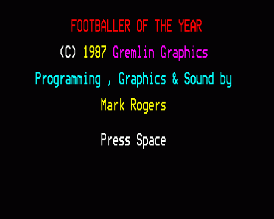 Footballer Of The Year Screenshot 9 (BBC B/B+/Master 128)