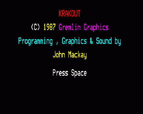 Krakout Screenshot 9 (BBC Model B)