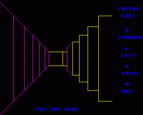 3D Maze Screenshot 5 (BBC Model B)