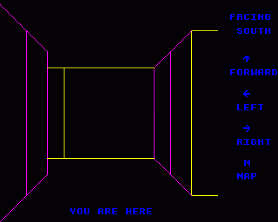 3D Maze Screenshot 8 (BBC Model B)