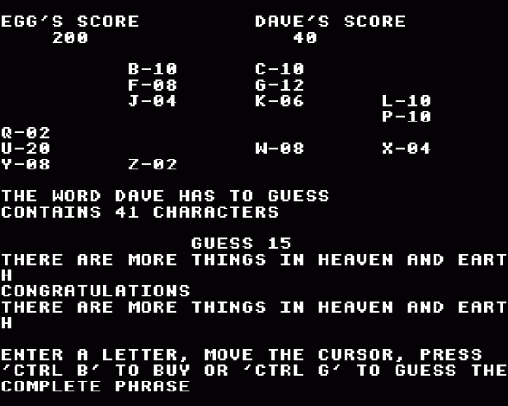 Word Game Screenshot 5 (BBC Model B)