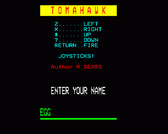 Tomahawk Screenshot 10 (BBC Model B)