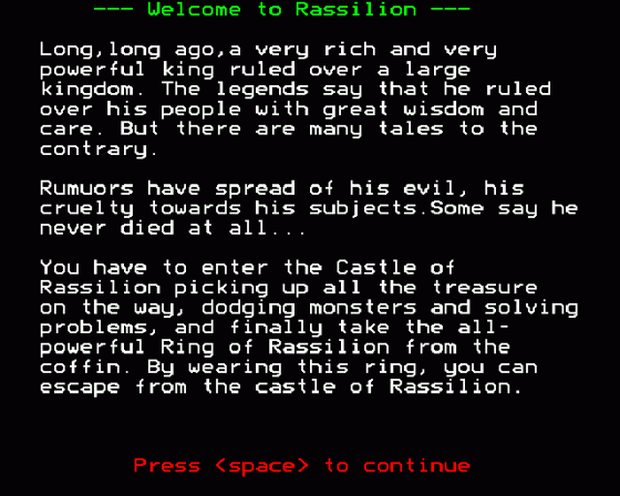 The Game Of Rassilion Screenshot 6 (BBC B/B+/Master 128)