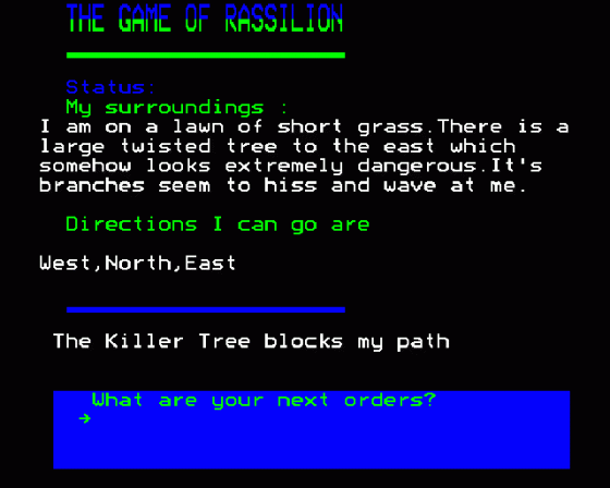 The Game Of Rassilion Screenshot 9 (BBC B/B+/Master 128)