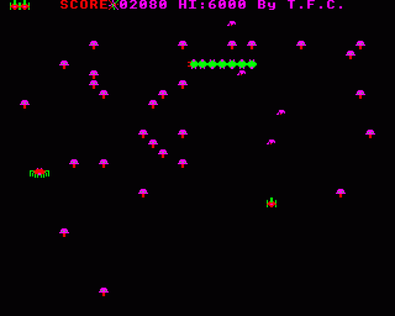 Spectipede Screenshot 7 (BBC Model B)