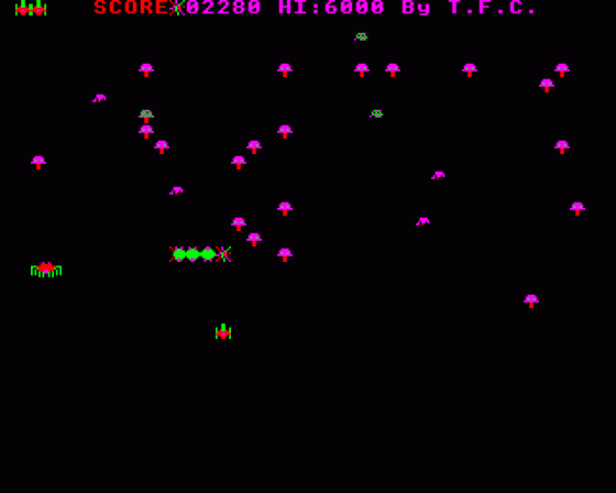 Spectipede Screenshot 8 (BBC Model B)