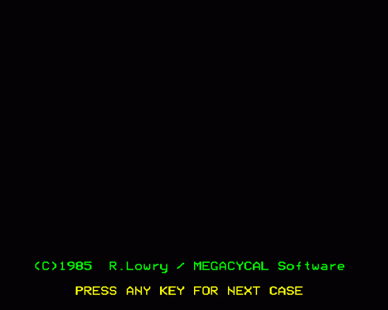 Gumshoe Logic Screenshot 13 (BBC Model B)