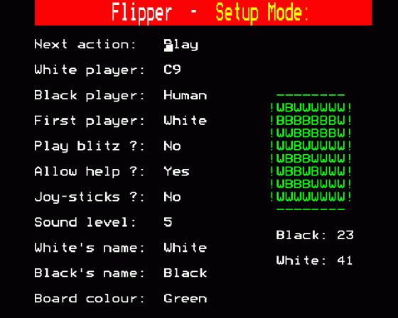 Flipper Screenshot 10 (BBC Model B)