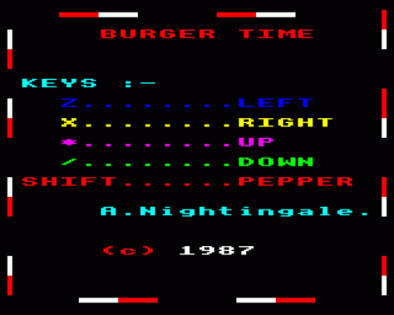 Burger Time Screenshot 9 (BBC B/B+/Master 128)