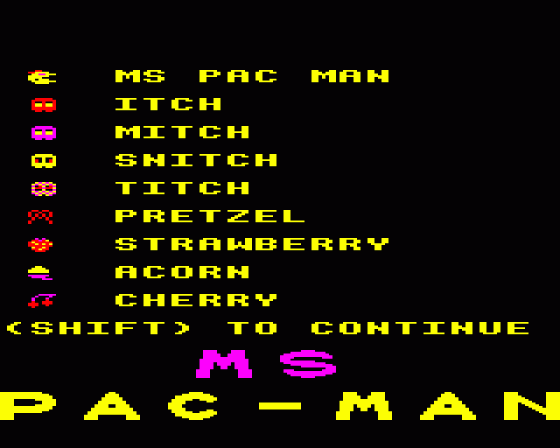 Ms. Pac-Man Screenshot 9 (BBC B/B+/Master 128)