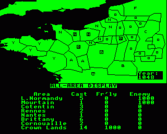 William The Conqueror Screenshot 5 (BBC Model B)