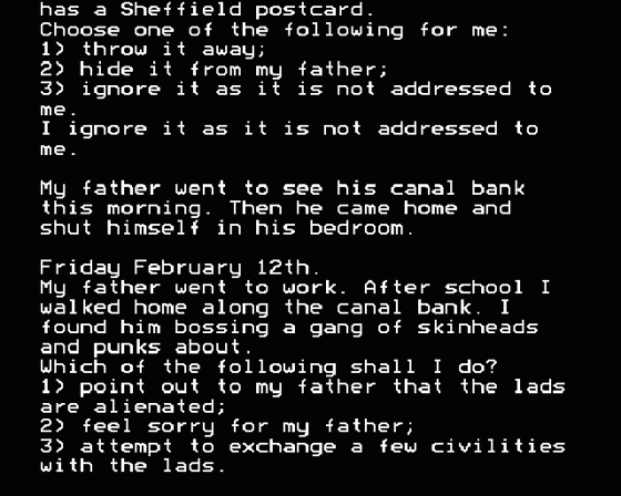 The Growing Pains Of Adrian Mole Screenshot 8 (BBC Model B)